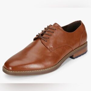 Van Heusen Men's Garrett Classic Brown Leather Dress Shoes